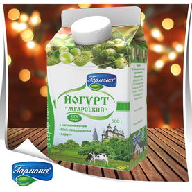 Йогурт «Мгарський» Ківі-Аґрус 2,2% жиру, 500г.